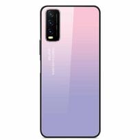 Dėl Vivo V2027 dėklų V2029 Y20i Y20s Y20 Grūdintas stiklas Kieti telefono dėklai Vivo Y20 nugarėlės dėklai Apsauginis buferis Capa Y 20 S Vivo V2029 šviesiai mėlyna spalva
