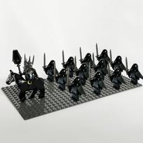 13 VNT./partija Tamsusis karalius Sauronas Angmaras iš Orks ir Uruk Hai Elfų Lankininkų Armijos Miniatiūrinės figūrėlės Su ginklais Statybiniai kaladėlių blokeliai Žaislai