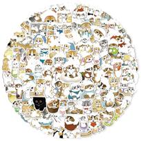 100 VNT Mofusand Katės Mielos Animacinės Grafiti Lipdukai „Pasidaryk pats“ Telefonui, Gitarai, Nešiojamam Kompiuteriui, Sąsiuviniui, Lagaminui Vandeniui Atsparūs Lipdukai