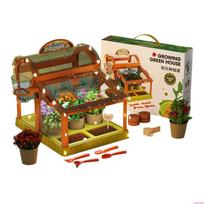 LED Illuminated Childrens Greenhouse Using Acrylic Construction For Indoor Plant Growth And Educational Activities žalia
