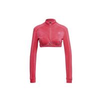 adidas Originals x Jeremy Scott Moteriškas veliūrinis sportinis topas su liemenėlės elementais, spalva Solar Pink, kodas H50967 XS