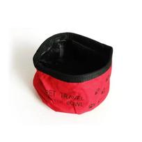 Water Fabric Travel Dog Oxford Feeder Dish Food Cat Outdoor Puppy Bowl Pet Collapsible Folding raudona