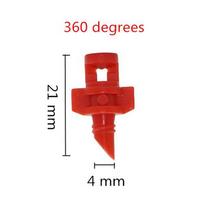 90/180/360 Angle Sprinkler Greenhouse Garden Irrigation spray nozzles Agriculture tools Mist sprinkler 2000 Pcs raudona