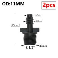 8/16/20/25/32mm Garden PE Tube Connector 1/2 3/4 1  Thread Hose Elbow Barb Coupler Fitting Farm Irrigation PE Pipe Joint