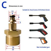 M22 14mm Adapter Quick Coupling High Pressure Washer Gun Hose Connector  Quick Convert Fitting for Karcher Lavor Parkside Bosch