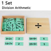 Vaikams Montessori aritmetikos dėžutė Matematikos žaislai Sudėtis Atimtis Dalyba Daugyba Matematikos žaidimai Ankstyvojo ugdymo mediniai žaislai blue