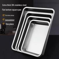 Commercial Stainless Steel Rectangular Food Prep Tray 2 dalių rinkinio spalva