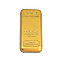 1pc Realistic Golden Bar - Heavy-Duty Metal Replica with Realistic Appearance & Weight, Elegant Home Decor for Living Room