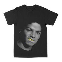 Michael Jackson Unisex Medvilniniai Marškinėliai Streetwear Hip Hop Stiliaus Juodi XL