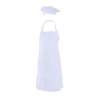 Kitchen Apron and Hat Set,Washable Cotton Adjustable for Coffee Shops and Home Entertaining balta