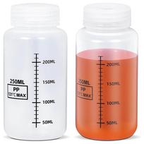 2 plačia burna plastikiniai buteliukai su dangteliais PP talpyklės stiklainiai 250ml 500ml 1000ml vandeniui sultims skysčiams laikyti 2pcs