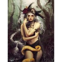 5D DIY Diamond Painting Forest sexy girl Cross Stitch Kit Mosaic Diamond Embroidery Rose Full Round/Square Drill Home Decoration Round 20x30cm