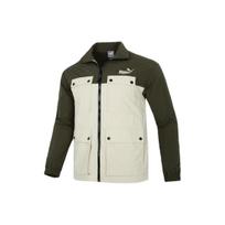 Puma Color-Block Front-Zip Stand Collar Jacket Men Outerwear Olive-Green 849455-64 XS
