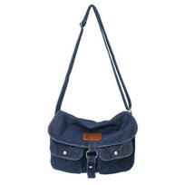 Džinsinis krepšys Vienspalvis Crossbody Bag Moteriškas mažas krepšys ant pečių tamsiai mėlyna spalva
