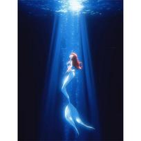 Disney 5D PASIDARYK pats deimantinė tapyba Mažoji undinėlė Arielė Animacinis filmas Viso deimanto mozaikos meno sienos dekoravimo rinkinys Round 20x30cm