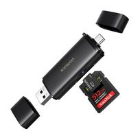 Ugreen 2in1 USB-C / USB-A SD 4.0 UHS-II kortelių skaitytuvas - juodas