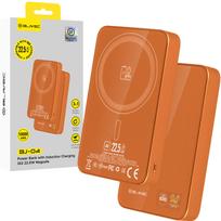 Blavec išorinė baterija 10000mAh BJ-04 Slim 13,5mm - Type C - 22,5W magnetinė Magsafe 3 in 1 (PBBJ04-MC10O) oranžinė stiklas