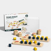 Vaikų Montessori ugdymas Medinis matematikos žaislas 1-10 skaičiai Skaičiuoklis Mokymasis Skaitmeninė dešimties rėmelė Pažinimas Skaičiavimas Sensorinė lenta Žaidimai