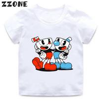 Hot Selling 'Cuphead' Cartoon Print Funny Children's T-Shirt Summer Short Sleeve Casual Top ... 100