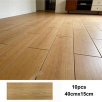 10 vnt. Lipnios ir klijuojamos vinilinės grindų plytelės, medienos rašto imitacijos grindų plytelės, vandeniui atsparios lipnios grindų plytelės, tinkamos 40cm-10pcs