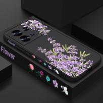Lanyard Soft Silicone Case For Xiaomi Poco X6 X5 F6 Pro X7 Shockproof Lavender Printed TPU Phone Cover For Poco M6 Pro C65 4G Poco x7