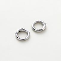 5Pcs 20mm 14K 18K Gold Plated O Ring Spring Clasps Openable Round Keychain Hook Charms Pendants Connector For DIY Jewelry Making 20mm x 5pcs platina