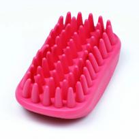 Pet Bath Brush Rubber Comb Hair Removal Brush Pet Dog Cat Grooming Cleaning Glove Massage Pet Hair Care Tool M rožinė