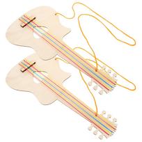 2 vnt. vaikiškų „pasidaryk pats“ amatų medinių gitaros žaislų vaikams, dažymo žaislams, mergaitėms, mažyliams, ukulele, nebaigti modeliai