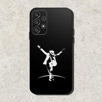 M-Michael M- Jackson Telefono dėklas Samsung S25,S24,S21,S22,S23,S30,Ultra,S20,Plus,Fe,Lite,Note,10,9,5G Juodas dangtelis Samsung S25Plus