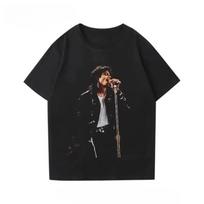 2026 New Michael Jackson Punk Vintag Rock Heavy Metal Vintage Short Sleeve Summer Women's and Men's Clothing Cotton T Shirt 4XL