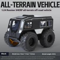 1:24 Russian Sherp All Terrain Off Road Vehicle Alloy Metal Diecast Car Model Sound & Light Collection of Hobby Ornaments Gift