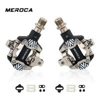 MEROCA MTB Automatic Pedal Cycling Clipless SPD Sealed Bearings Anti-slip Bicycle Pedal Self-locking Mountain Bike Cliple Pedals MTB Cliple Pedal