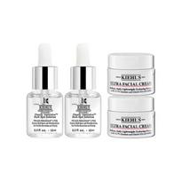 Kiehl's Ultra Facial Cream And Clearly Corrective Dark Spot Correcting Serum Sample Set Serum 15ml*2 + Cream14ml*2