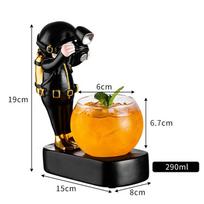 Astronaut Astronaut Luminous Juice Cup Molecular smoking personalized wine glass Cold Drink Special Cup Creative cocktail glass