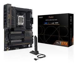 ASUS Motherboard||AMD X870E|SAM5|ATX|DDR5 Memory|4 Memory Slots|3xPCI-Express 4.0 16x|2xPCI-Express 5.0 16x|4xM.2|1xHDMI|1xDisplayPort|1xUSB 2.0|7xUSB 3.2|3xUSB-C|1xRJ45|3xAudio Jack|PROARTX870E-CREAT