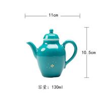 130ml Turquoise Green Sprinkle Gold Teapot Traditional Tea Infuser Pot Tea Soaking Kettle With Strainer Puer Cafes Decoration