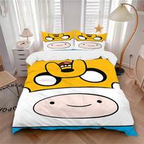 3pcs bedding set Adventure Time Finn Includes 1 Comforter + 2 Pillowcases, Without Pillow Inserts, Soft Comfortable,a0909198 135x200cm