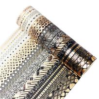 20 rulonų plonos auksinės folijos Washi juostos rinkinys Dekoratyvinės Washi maskavimo juostos 7 mm pločio lipnios juostos etiketė 20 Rolls