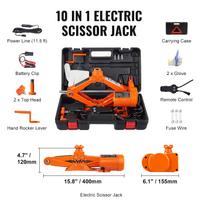 SucceBuy Elektrinis automobilio domkratas, 3/5 tonos žirklinis/hidraulinis domkratas, 12V elektrinis automatinis domkratas, nešiojamas automobilio domkratas sunkvežimio padangų keitimui