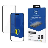 3MK Reinforced HardGlass Max Black Tempered Glass for iPhone 16 Pro | 17 | 17 Pro