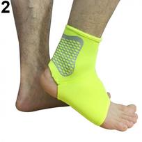 Fashion Elastic Ankle Brace Protector Foot Wrap Support Guard Sports Sprain L fluorescencinė žalia spalva