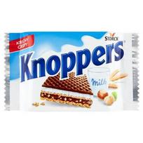 Traškūs vafliukai KNOPPERS, su lazdyno riešutų įdaru, 25 g