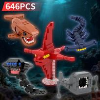 5-in-1 Bloop Jūros Monstras Statybinės Detalės Rinkinys Subnautica Jūros Valgytojas Gran Maj Modelis Plytos Stalo Dekoras PASIDARYK pats Švietimas Gimtadienio Dovana