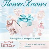 Limited Flower Knows Bonnie Garden Red Plum Rabbit Cosmetics Gift Box Red Plum and Little Rabbit