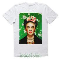 FRIDA KAHLO MARŠKINĖLIAI naivus medvilninis viršelio art gėlės MARŠKINĖLIAI VYRIŠKI 2XL