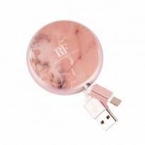 Richmond AND Finch uSB-C/Micro pink marble cable, pink marble CWTYPE-114