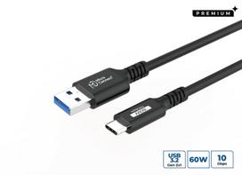MicroConnect Premium USB-C to USB-A cable  5m, 10Gbps, 60W
