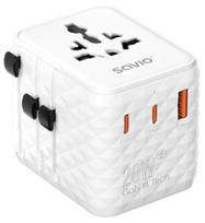Savio Travel adapter, universal, 20W USB-A USB-C