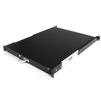 StarTech.com 1U Sliding Server Rack Mount Keyboard Shelf Tray, 55lbs (25kg), 22in (55cm) Deep Steel Pull-Out Drawer for 19" AV, Network Equipment Rack