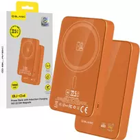 Blavec BJ-04 Slim Power Bank | 10,000 mAh | 22.5W | USB-C, Wireless, MagSafe | orange